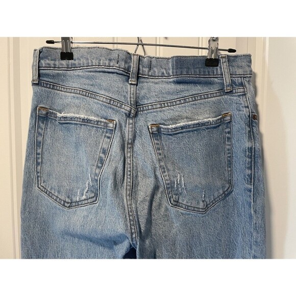 Abercrombie Fitch Womens Jeans 30 90s Straight Ultra High Rise Distressed Demin - Picture 8 of 12